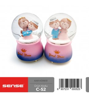 Sense Büyük Boy Işıklı Sesli Kar Küresi C-52