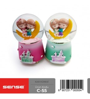 Sense Büyük Boy Işıklı Sesli Kar Küresi C-55