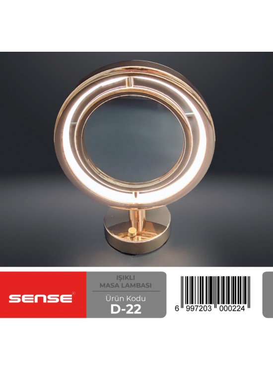 Sense Gold Işıklı Ayna D-22