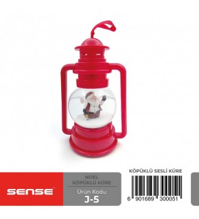 Sense Köpüklü Sesli Noel Küre J-5