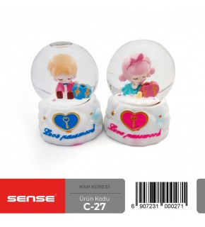 Sense Küçük Boy Işıklı Kar Küresi C-27