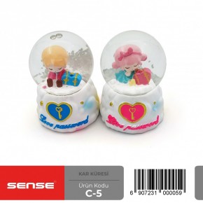 Sense Mini Işıklı Kar Küresi C-5