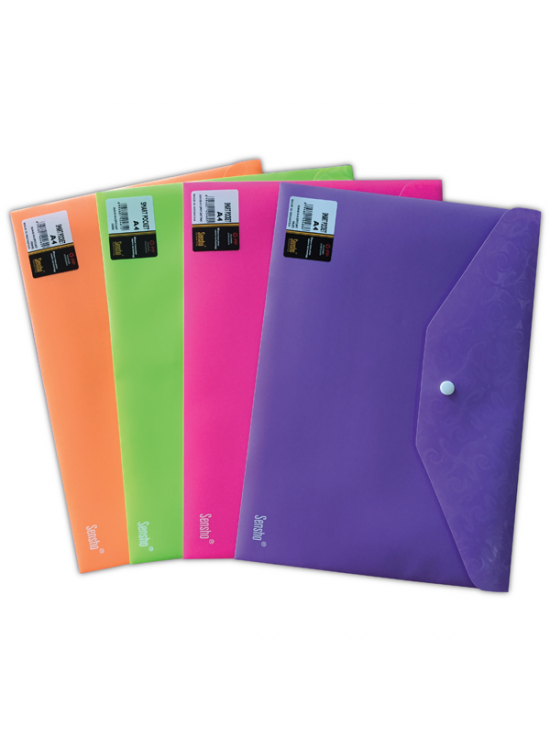 Sensho Çıtçıtlı Dosya Desenli A4 Turuncu (1 Adet) Sensho Çıtçıtlı Dosya Desenli A4 Turuncu (1 Adet)