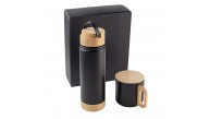 SERENLİ SİYAH 550 ML TERMOS KUPA SETİ