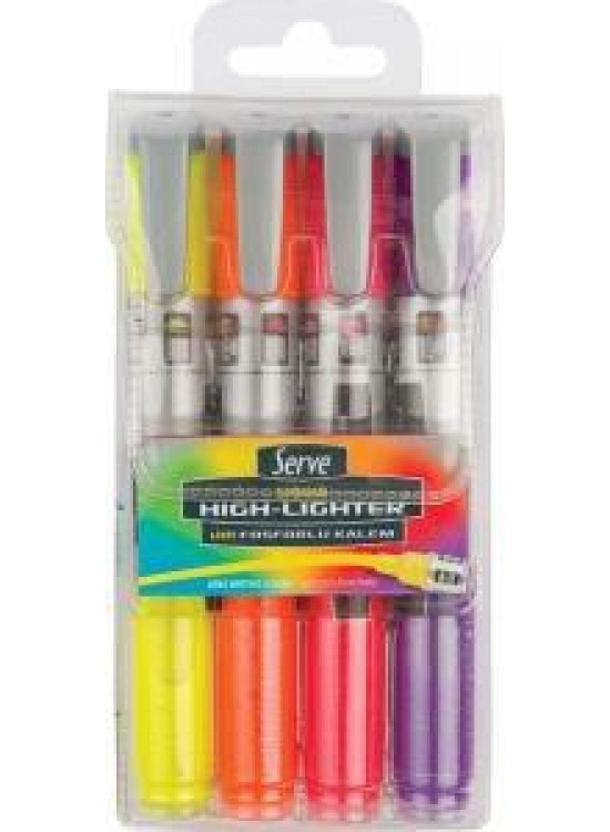 Serve Fosforlu Kalem Likit 4 Renk SV-LKT