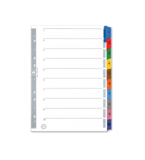 Serve Seperatör 1-10 Rakamlı Renkli A4 SV5524K
