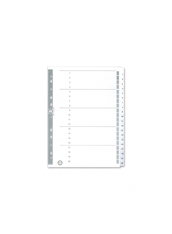 Serve Seperatör 1-20 Rakamlı Kağıt A4 SV5326 Serve Seperatör 1-20 Rakamlı Kağıt A4 SV5326