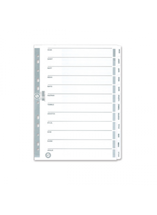 Serve Seperatör Aylar Kağıt A4 SV5329 Serve Seperatör Aylar Kağıt A4 SV5329