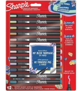 Sharpie Markör Akrilik Doğa Tonları Yuvarlak Uç 12 Li Bl Sh-2213421