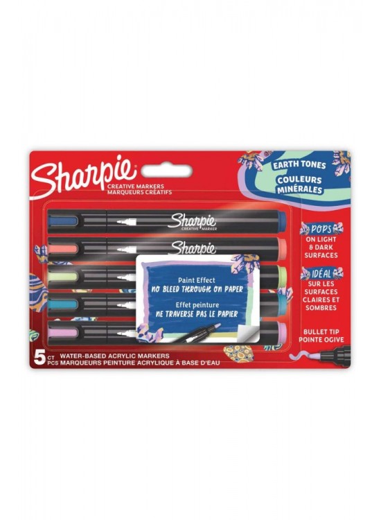 Sharpie Markör Akrilik Doğa Tonları Yuvarlak Uç 5 Li Bl Sh-2213380