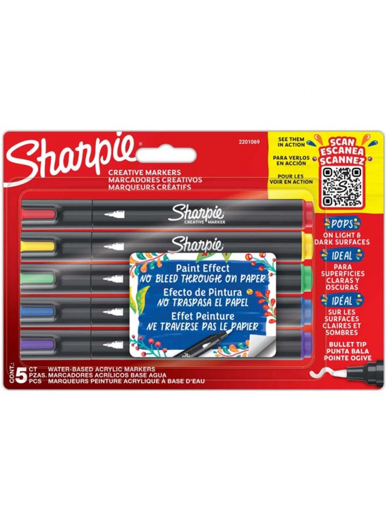 Sharpie Markör Akrilik Yuvarlak Uç 5 Li Bls 2201069