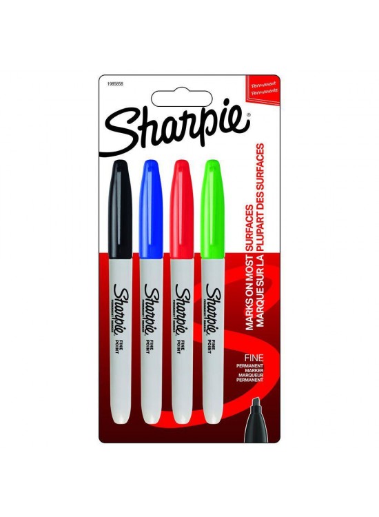 Sharpie Markör Permanent Fine 4 LÜ Standart Renk 1985858