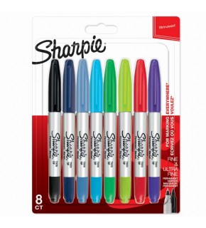 Sharpie Markör Permanent Twin Tip Karışık Renk 8 Li Blisterli