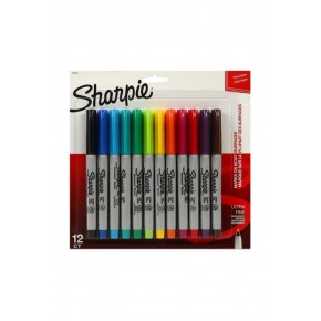 Sharpie Markör Permanent Ultra Fine Karışık Renk 12 Lİ SH-2065408