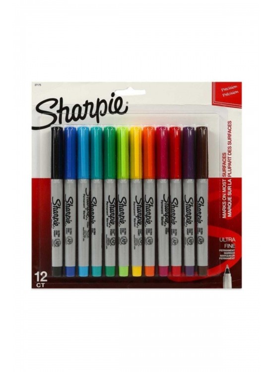 Sharpie Markör Permanent Ultra Fine Karışık Renk 12 Lİ SH-2065408