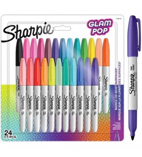 Sharpie Permanent Markör Fine Glam Pop 24 Lü Bls