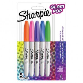 Sharpie Permanent Markör Fine Glam Pop 5 Li Bls