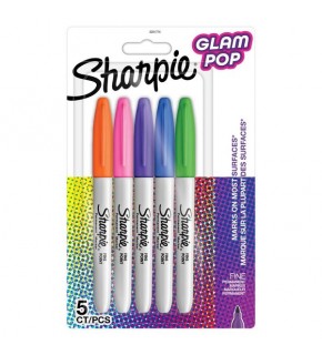Sharpie Permanent Markör Fine Glam Pop 5 Li Bls