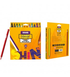 Silka Jumbo Üçgen Kuru Boya 12 Li