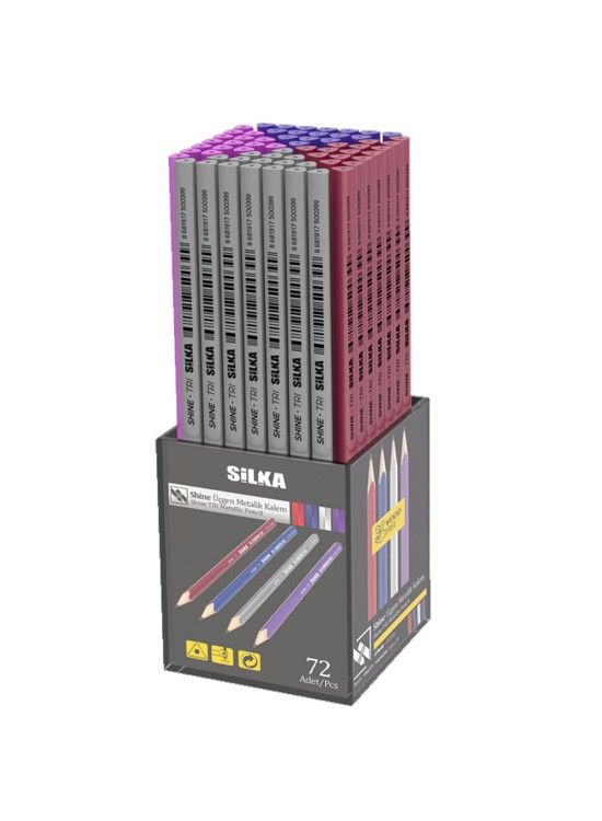 Silka Kurşun Kalem Shıne Metalik Üçgen 72 Li KL1.TSM-72 Silka Kurşun Kalem Shıne Metalik Üçgen 72 Li KL1.TSM-72