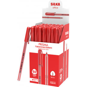 Silka Lınc Offix Tükenmez Kalem 1 MM Kırmızı 50 Lİ