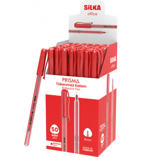 Silka Lınc Offix Tükenmez Kalem 1 MM Kırmızı 50 Lİ