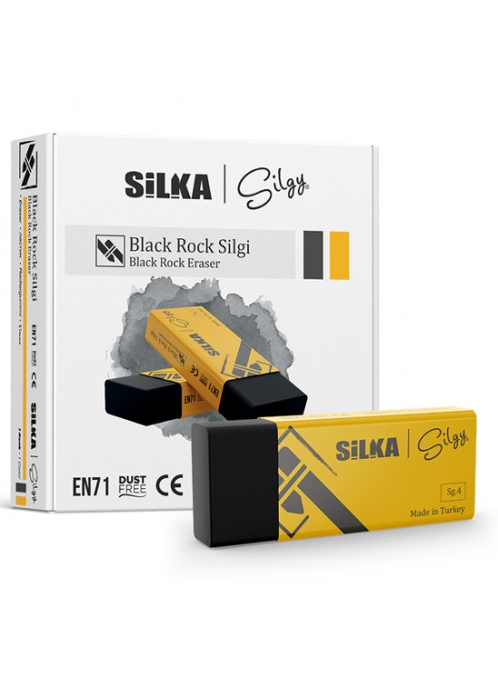 Silka Öğrenci Silgisi Siyah Rock Siyah Art.No.9 (1 Adet)