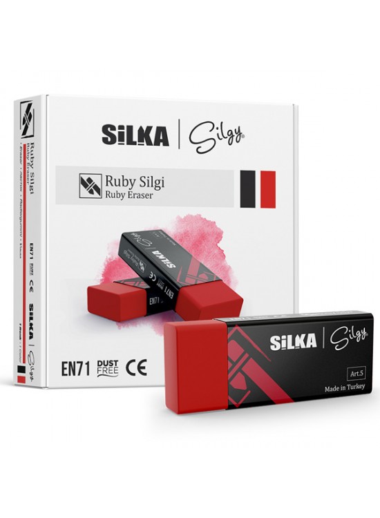 Silka Rubby Öğrenci Silgisi Kırmızı Art.5 (1 Adet)