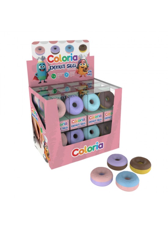Silka Silgi Art.1434 Colorıa 24 Lü Donat 3D Silka Silgi Art.1434 Colorıa 24 Lü Donat 3D