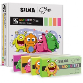 Silka Silgi Monster 4 Renk Art.13 (1 Adet)
