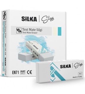 Silka Text Matel Öğrenci Silgisi Beyaz Art.1 (1 Adet)