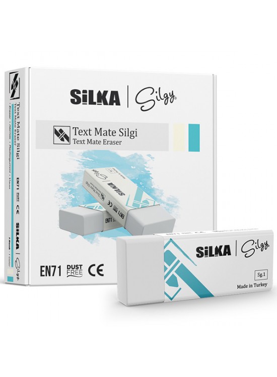 Silka Text Matel Öğrenci Silgisi Beyaz Art.2 (1 Adet)