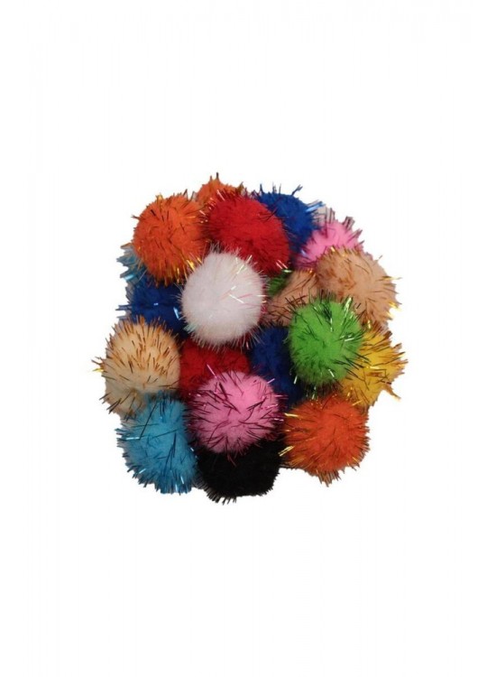 Simli Ponpon 3Cm Askılı 12 Li Simli Ponpon 3Cm Askılı 12 Li