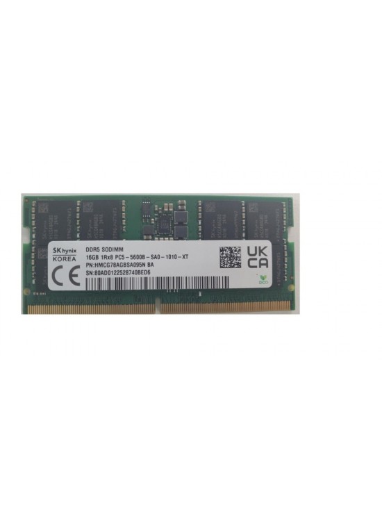 SK Hynix Sk-Hynix HMCG78AGBSA095N 16GB Ddr5 5600MT CL46 262 Pin Sodımm, 1.1V Notebook Ram Bellek