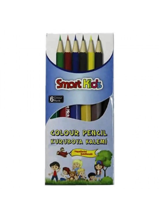 Smart Kıds Kuru Boya Kısa 6 Renk 2966