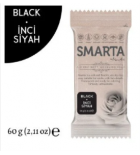 Smarta Akıllı Model Hamuru 60Gr Metalik Siyah İnci