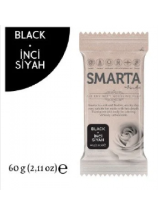 Smarta Akıllı Model Hamuru 60Gr Metalik Siyah İnci