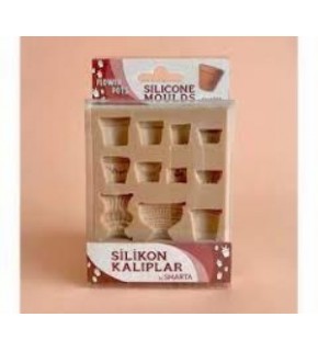 Smarta Akıllı Model Hamuru Kalıbı - Çiçek Saksılar