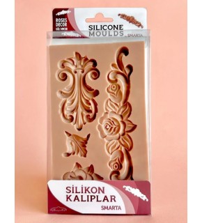 Smarta Akıllı Model Hamuru Kalıbı - Gül Dekor