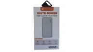 SnapMax SNP-3009 Beyaz 10.000 mah Powerbank 2x USB Çıkışlı 1 Type-C ve 1 Micro Girişli