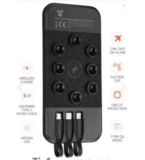 Snapron SNP-3003 10.000 Mah Vantuzlu Wireless Kablosuz ve 3in1 Kablolu Powerbank