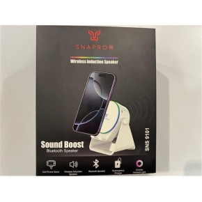 Snapron SNS-9101 Beyaz (İNDUCTİON Özellikli) RGB Bluetooth Speaker (Phone Stand-Ambient Light)