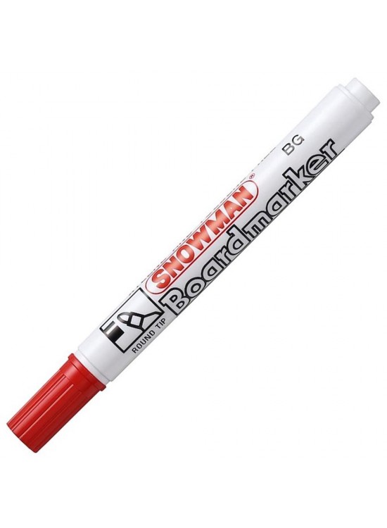 Snowman Tahta Kalemi Yuvarlak Uçlu Kırmızı BG-12 (1 Adet)