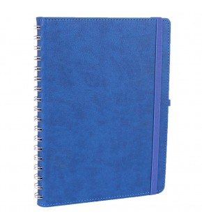 SÖĞÜTÖZÜ LACİVERT SPİRALLİ TARİHSİZ DEFTER (17X24 CM)