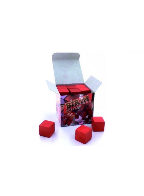 Soylu Ahşap Kırmızı Birim Küpü Kutulu