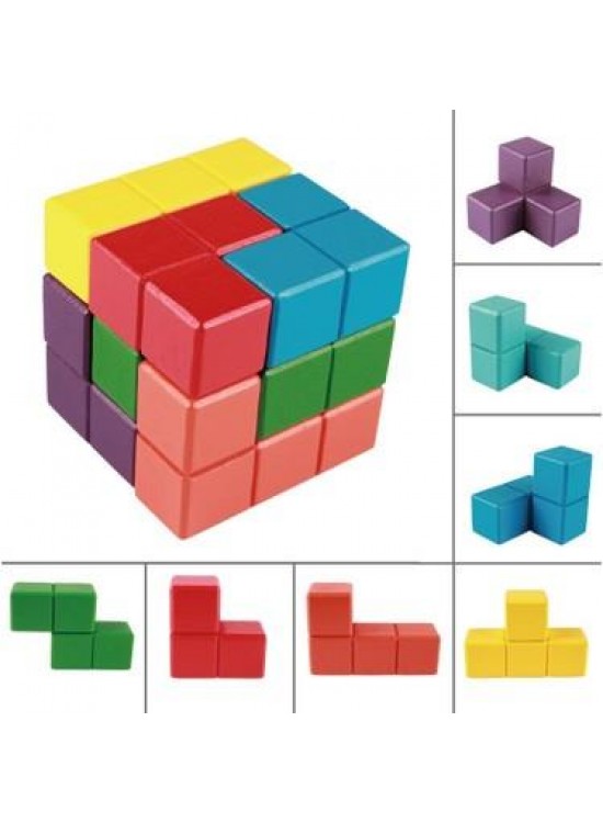 Soylu Ahşap Renkli Soma Küpleri