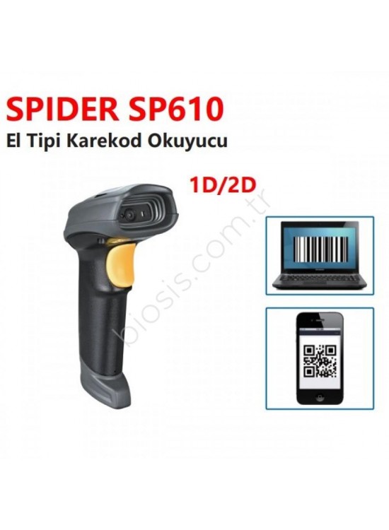 SPIDER SP610 2D USB El Tipi Karekod Barkod Okuyucu SPIDER SP610 2D USB El Tipi Karekod Barkod Okuyucu