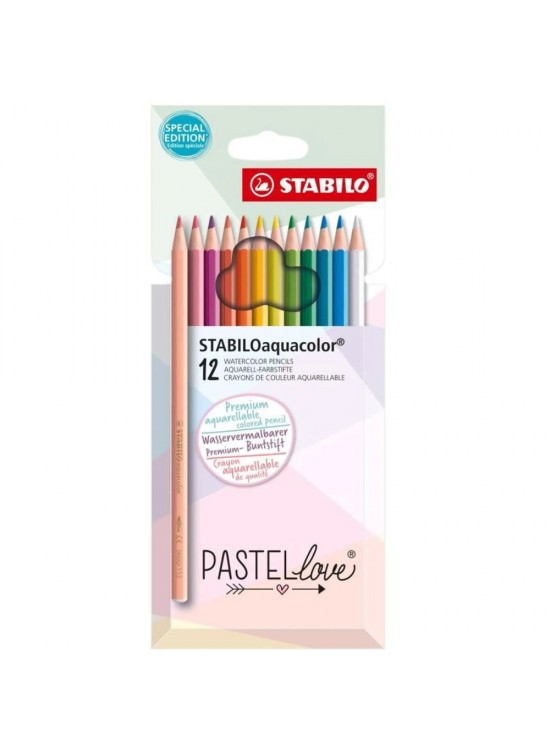 Stabilo Aquacolor Pastellove 12 Li 1612/7 Stabilo Aquacolor Pastellove 12 Li 1612/7