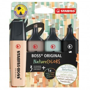 Stabilo Fosforlu Kalem Boss Naturecolors 4er S-M-G-B 70/4-2-5 (1 Adet)