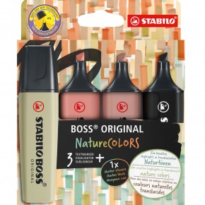 Stabilo Fosforlu Kalem Boss Naturecolors 4 LÜ S-Y-K-G 70/4-2-3 (1 Adet)